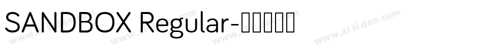 SANDBOX Regular字体转换